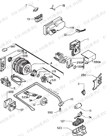 Взрыв-схема посудомоечной машины Kuppersbusch IGV458.2W - Схема узла Electrical equipment 268